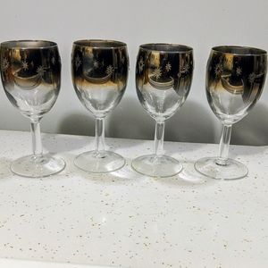 Dorothy Thorpe style wine glasses. Mid century mod